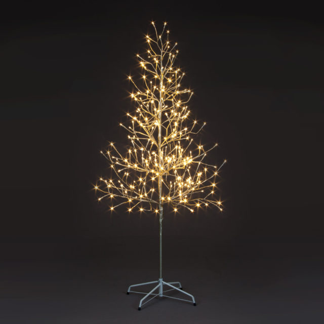 1.2m Champagne Tree w/256 Warm White LEDs/Outdoor/KD - Trans ...