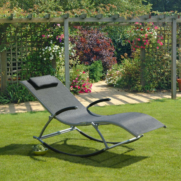 Monte Carlo Rocking Lounger Black - Trans-Continental Group Ltd