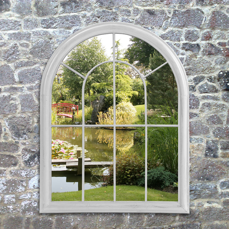 White Window Mirror 88cm - Trans-Continental Group Ltd