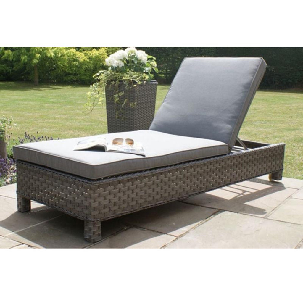 Portofino Sun Lounger Grey Rattan TransContinental Group Ltd