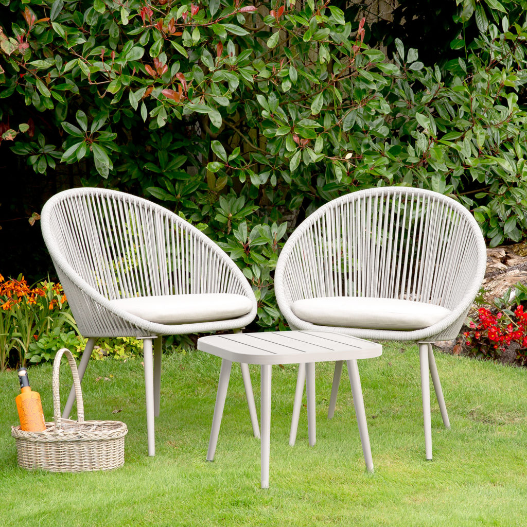 Hopetown Bistro Collection Rope Egg Chairs Alu - Trans-Continental