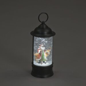 B/O 29cm Water Lantern w/Santa Scene/WW LEDS New Style