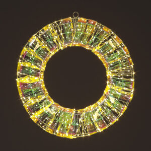 45cm Lit Dream Wreath w/600 WW LEDS Static