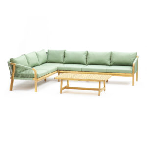 Albany Corner Sofa Collection Acacia & Rope