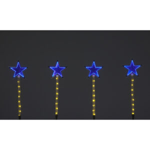Set of 4 Infinity Star Garden Stakes