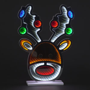 60cm Infinity Reindeer Head w/Baubles