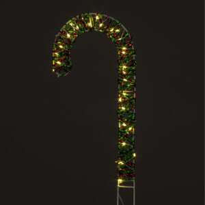 50cm Dream Candy Cane Red & Green w/40 WW LEDS