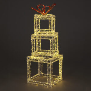 Set of 3 Acrylic Giftboxes 1200 WW LEDS