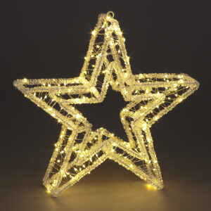 40cm Acrylic Star w/240 WW LEDS 10% Flash