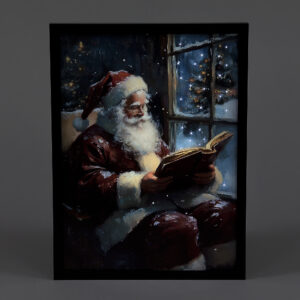B/O LED 30x40cm LED Wall Art Santa 2