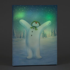 B/O 25x30cm Colour Change LED Snowman in the Snow
