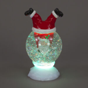 21cm Water Snowglobe w/Santa RGB LED