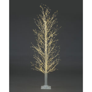 120cm White Micro Dot Tree w/400 WW LEDs Remote Control, 8 Functions & Timer