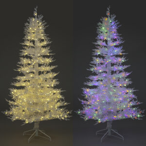 150cm Saxon Snow Pine w/200 Col Switch LEDs