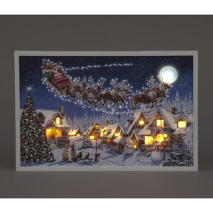 B/O LED 40x60cm LED Wall Art Christmas Eve /RM